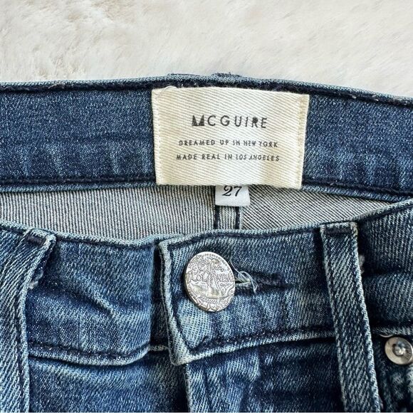 Anthropologie McGuire Denim Newton Mid Rise Bow Detail Skinny Ankle Jean… - Picture 6 of 13